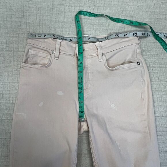 We The Free People Great Heights Frayed Skinny Jean Womens 24 Pink Stretch *READ - Picture 7 of 12